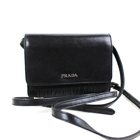 Prada Shoulder Bag Pochette Crossbody Black Mini Bag - Picture 1 of 7